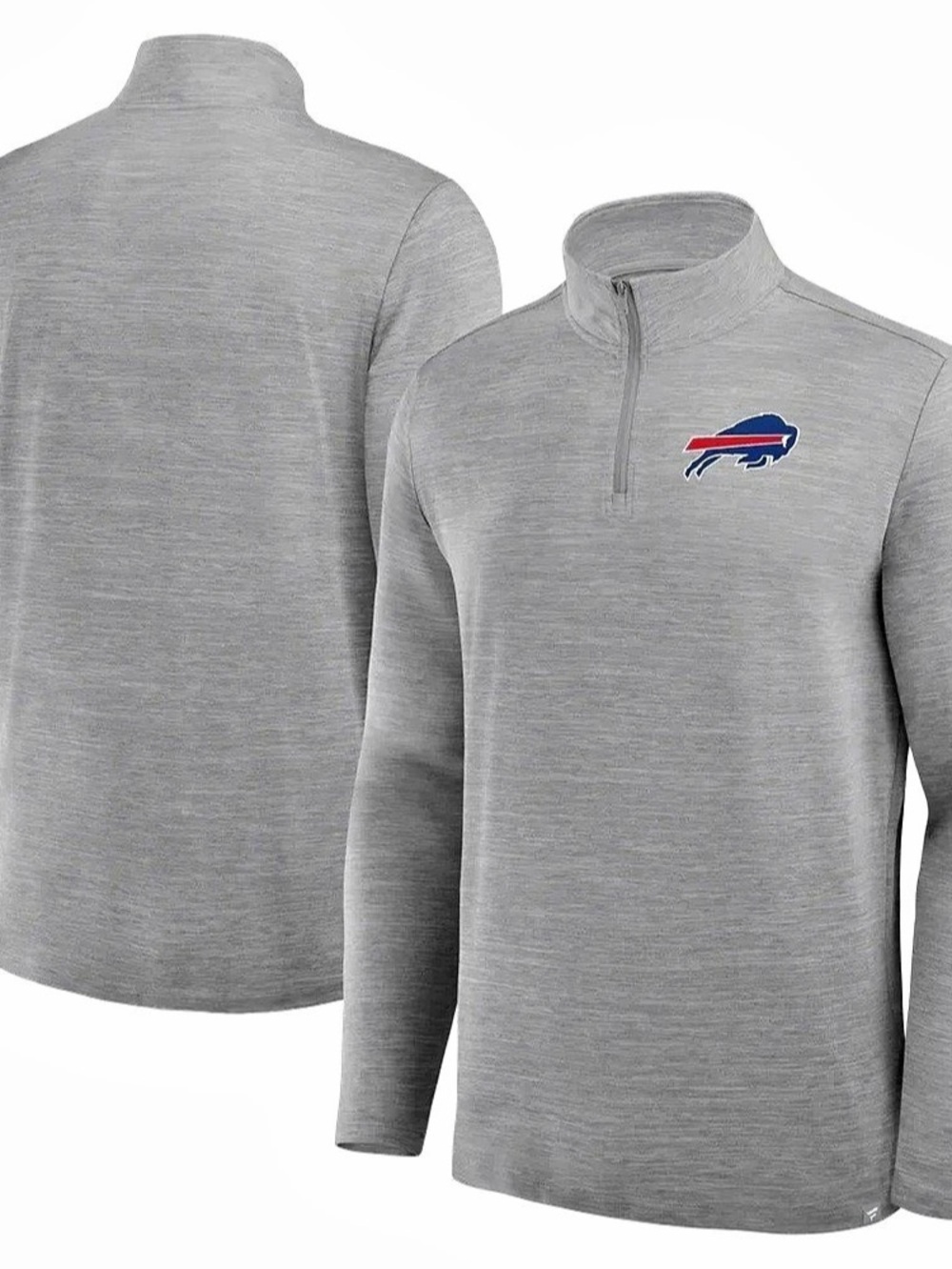 NFL Buffalo Bills 1/4-Zip Pullover Gray NWT 1/4-Zip Pullover
